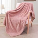 Plaid Nid d’Abeille Ultra Doux 200 x 220 cm – Couverture 2 Places