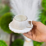Service à Café Turc 12 Pièces en porcelaine avec des touches dorées – Image 3