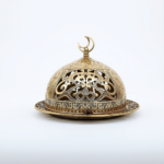 Cloche à Gâteau Décorative Bronze – Style Oriental Élégant