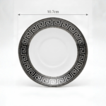 Service Café Turc en Porcelaine| 6 Tasses & Sous-Tasses - Motif Versace – Image 4