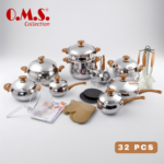 Batterie de cuisine 32 pièces en inox 18/10 - OMS collection