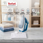 Fer à Repasser Vapeur Tefal Steam Essential FV1054L0 – 1200W, Bleu et Blanc – Image 2