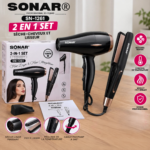 Set Sèche-Cheveux & Lisseur Sonar SN-1261 | 2 en 1