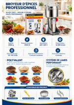 Broyeur d'Épices Professionnel Silver Crest – Moulin à Poudre Ultra-Puissant 4100W – Image 3