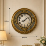 Horloge Murale Vintage Baroque Dorée – Ø 63 cm – Image 5