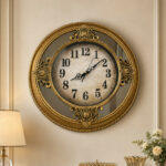 Horloge Murale Vintage Baroque Dorée – Ø 63 cm – Image 2