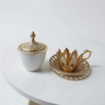 Service à Café Ottoman Turc 6 Personnes – Ensemble Complet avec Plateau – Image 3